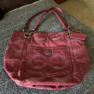Coach Pink Signature Shoulder Bag